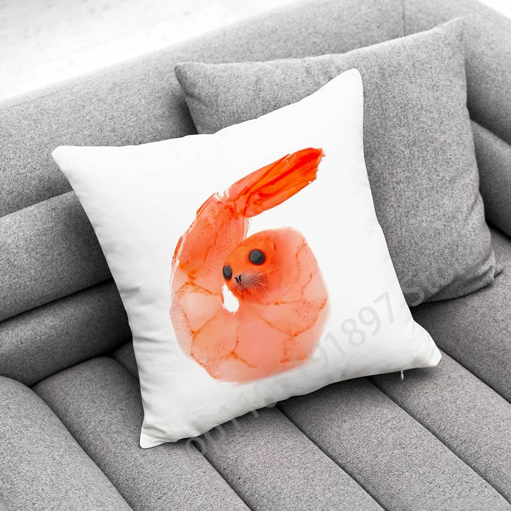 Seal Sea Cute Funny Throw Pillow Case For 50x50cm 40x40cm 55x55cm 45x45cm 30x30cm Square Bedroom Pillowcase Cover