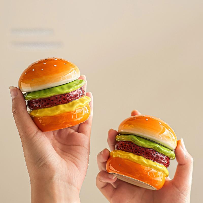 Creative Hamburger Toothpick Box Home Luxury High-end Toothpick Holders, Cute Cotton Swab Can, Dental Floss Storage Box