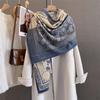 Módní Zimní Teplý kašmírový šátek pro ženy Designové šátky a zábaly Bufandy Silná pašmínová deka Poncho Tassel Echarpe
