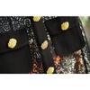 Summer Women Lace Hollow Out Peter Pan Collar Single-breasted Party Dresses Short Sleeve Female Robes with Belts