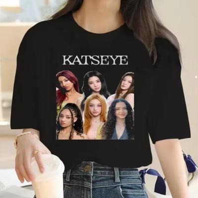 KATSEYE T Shirt Fashion Printed T-shirts Summer Hot Sale Graphic T Shirt Loose Comfort Clothing Unisex Men Women Cotton Tops Tee