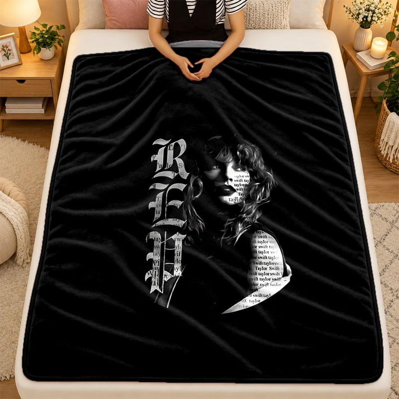 Flannel BlanketTaylor Swift Warm Soft Throw Blanket for Indoor Sofa Bed Living Room Use