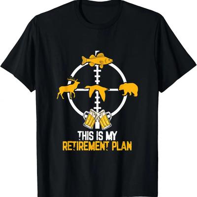 This Is My Retirement Plan - Hunting Fishing Drinking Beer T-Shirt