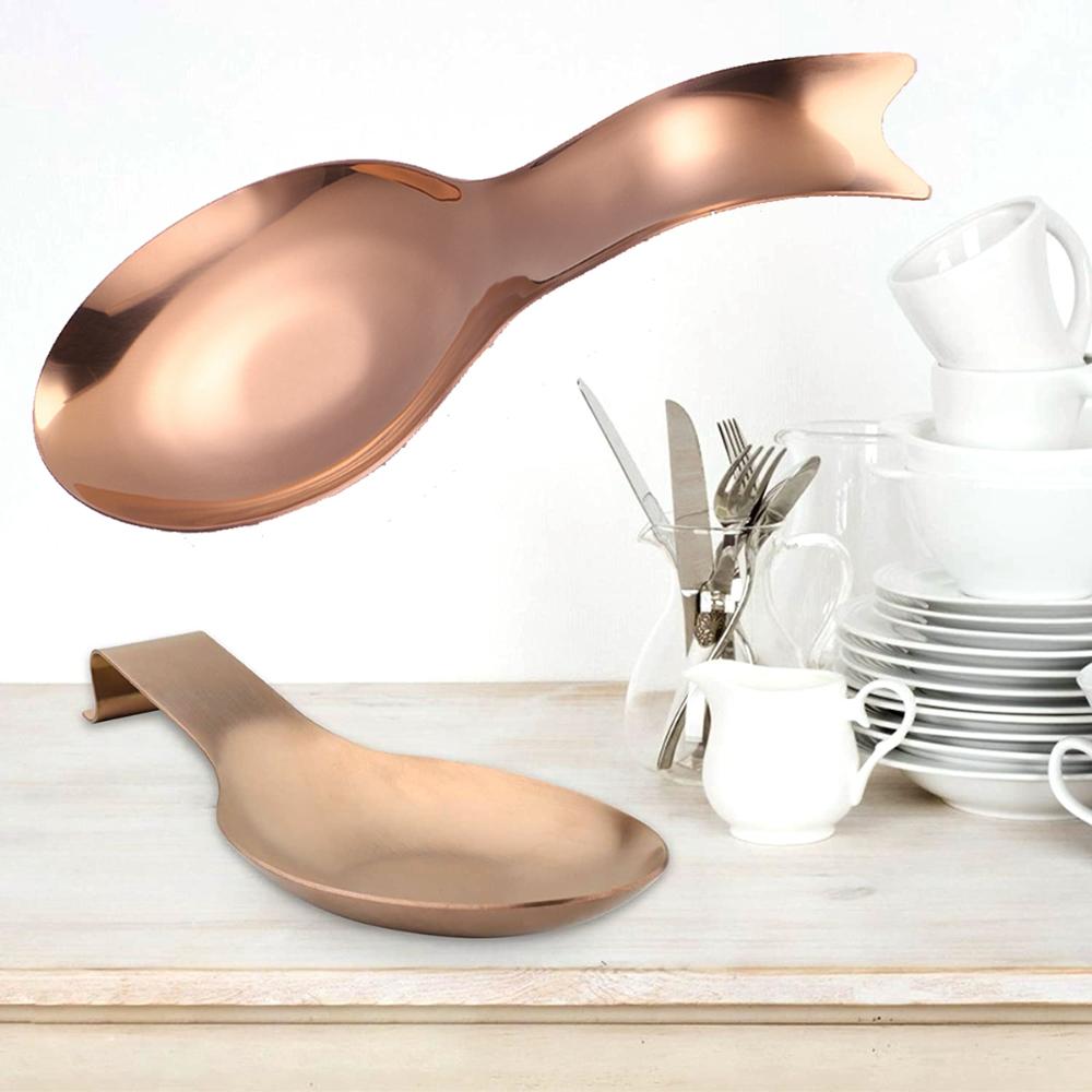 Dinnerware Heavy Duty Stainless Steel Spoon Rest Tableware Rack Spatula Stand Ladle Holder