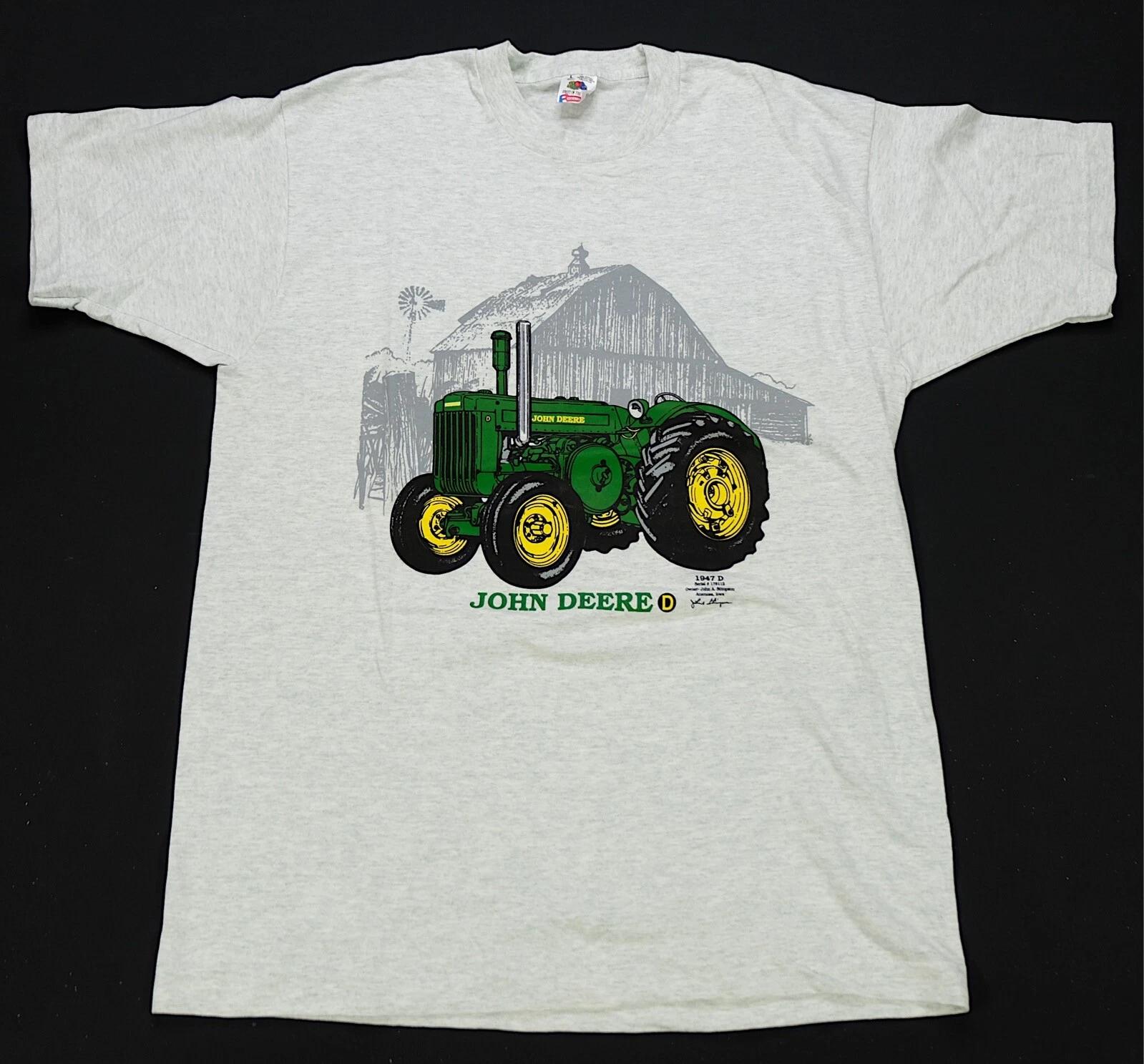 Rare Vintage John Deere 1947 D Tractor Owned by John Stimpson T Shirt 90s Gray L L