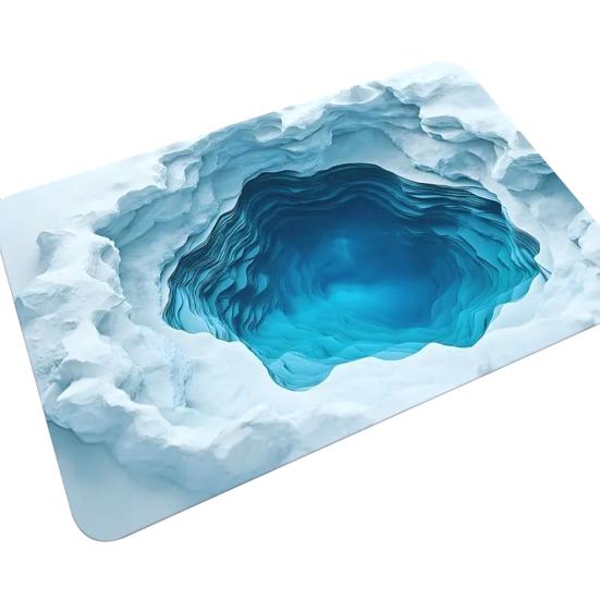 Dywan 3D z wizualną dziurą, iluzja optyczna, mata podłogowa, antypoślizgowa, chłonna mata łazienkowa, realistyczna głębia