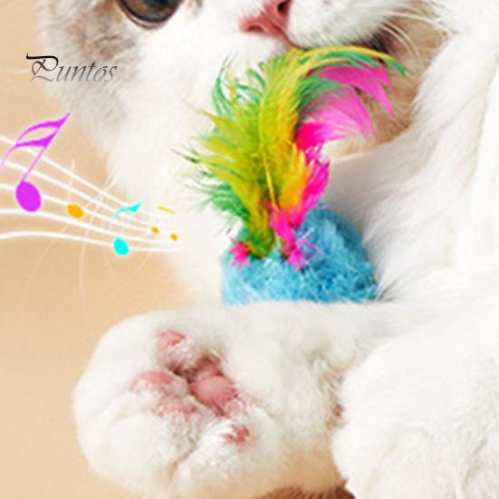 3/5/12Pcs Cat Mouse Toys Faux Fur Cat Mice Toy with Feather Tail Interactive Mini Furry Mouse with Rattle Sounds for Indoor Cat