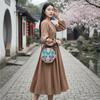 Ethnic-style Hand-held and Crossbody Multi-purpose Bag, Embroidered Bag, Casual Double-sided Hanfu Small Cloth Bag