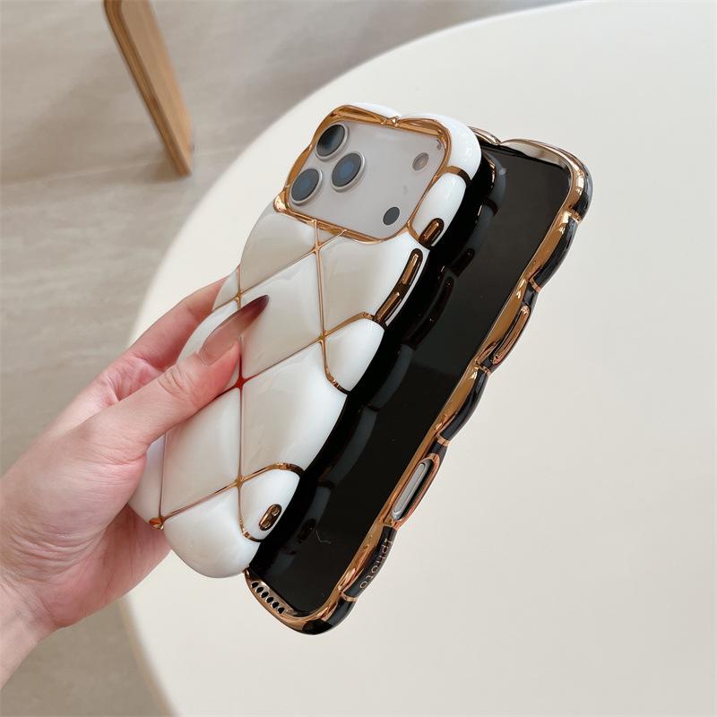Electroplated 3D Diamond iPhone 11/12/13/14/15/16/17 ProMax Drop-Proof Case