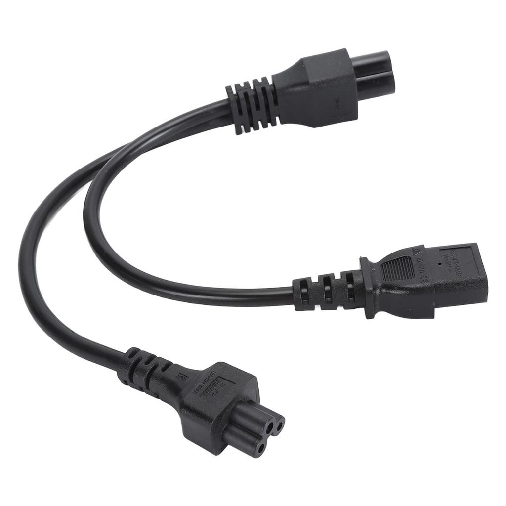 IEC 320 C6 Male to C5+C13 Female Splitter Adapter Cable Y Split Power Adapter Cord for Laptops Desk Lamps Speakers LCD