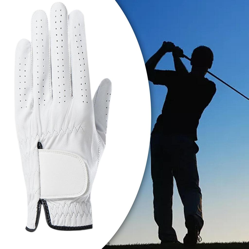 Golfhandschuhe Golf Soft Sticky Cuff Rutschfester Griff Leder Linke Hand Mesh-Handschuh