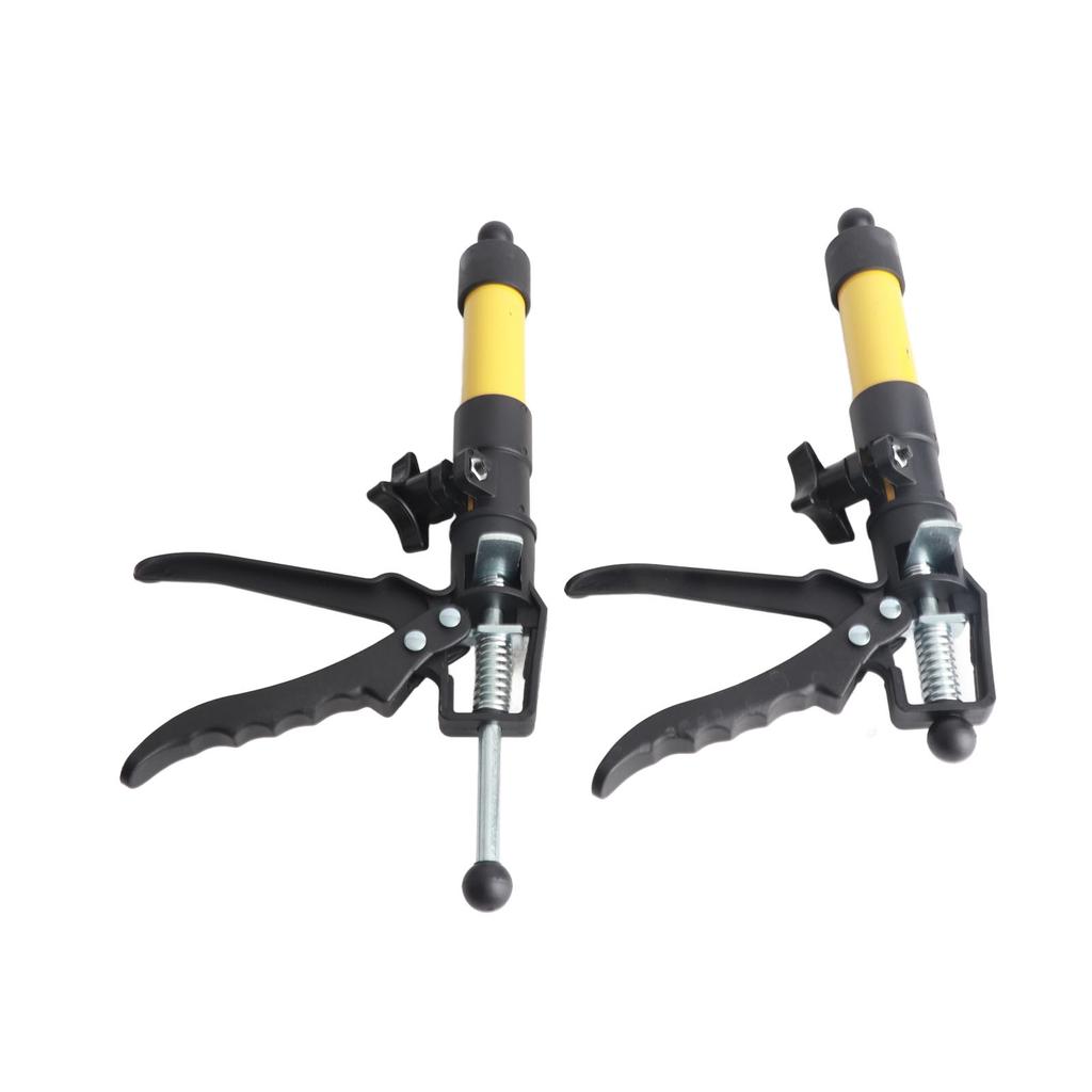 2 Set Cabinet Jack Alloy Steel 30 To 59cm Adjustable Support Rod with Base 40kg Bearing Yellow