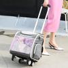 Pet Carts Cat Bags Puppy Carts Wheeled Backpacks Straps Dogs Transport Suitcases Travel On Wheels Space Cages
