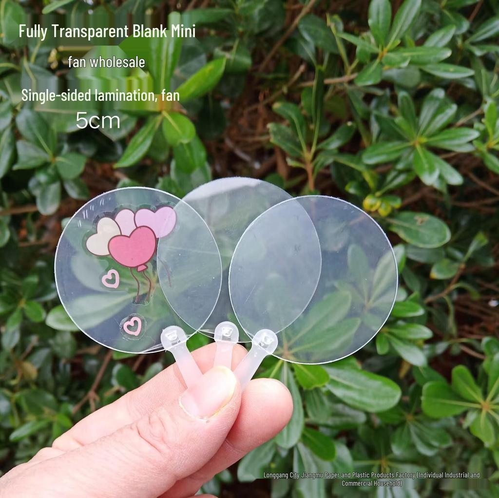 Customizable Transparent Mini Fan for Kids' DIY Artwork