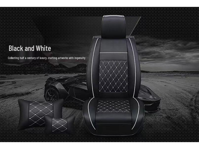 5D All-Season Full Leather Car Seat Cushion Cover for Sedans