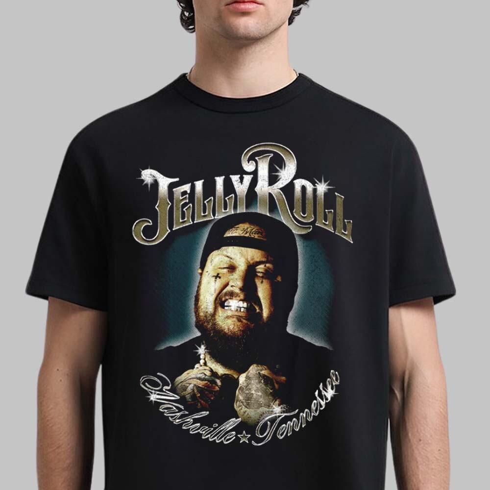 Jelly Roll Нашвилл Теннесси Гриллз Футболка с фото Размер S-4XL L