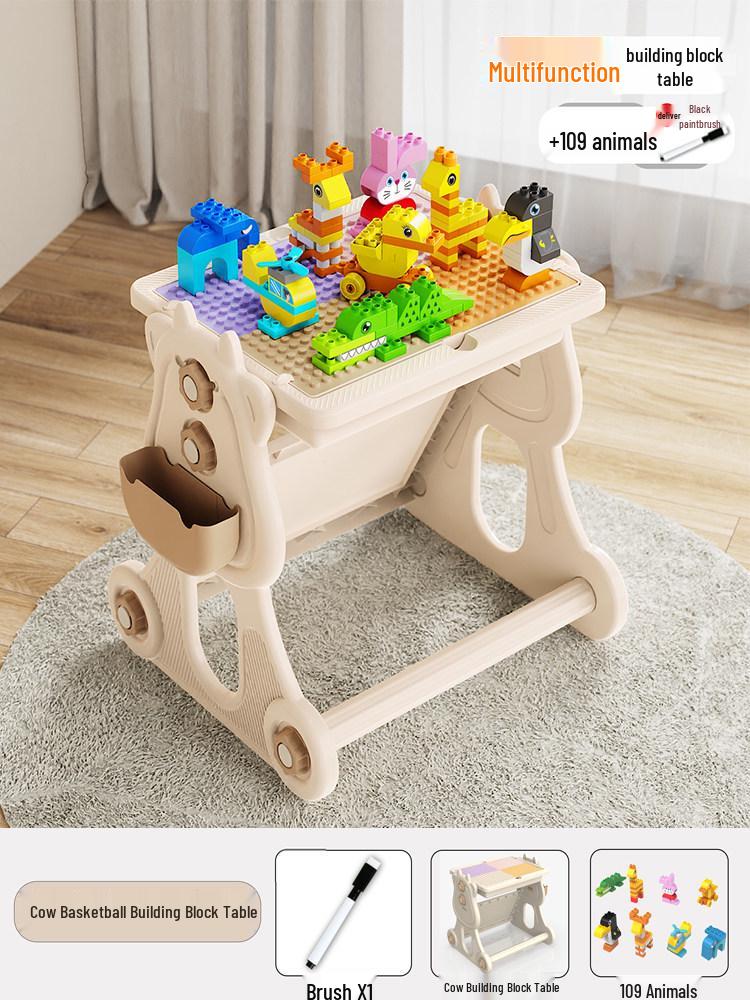 2026 New Model: Children's Educational Building Block Table, Multifunctional Puzzle Game for Ages 3-6