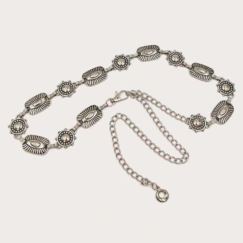 Vintage Carving Flower Waist Belt Dress Decoration Waistband For Women Girls High Quality Adjustable Punk Waist Chain Gifts