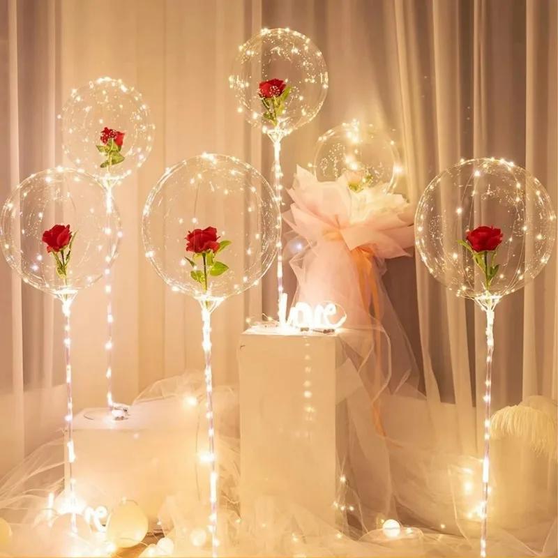 40pcs 8/10/12inch Bobo Balloon Transparent Helium-Inflatable Clear Bubble for Wedding Birthday Party Decoration Helium Ballon