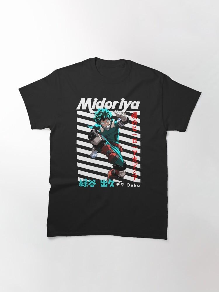 Anime My Hero Academia Deku Japanese Black T-shirt Size S-5XL Unisex T-Shirt XXXL
