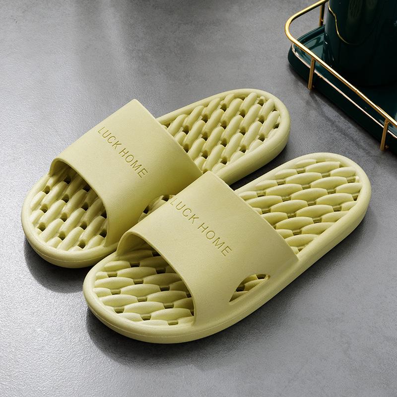 Summer Bathroom Soft Bottom Stepping On Shit Slippers Women's Home Indoor Bathroom Hotel Bath Home Water Leakage Non-slip Cool Slippers Men