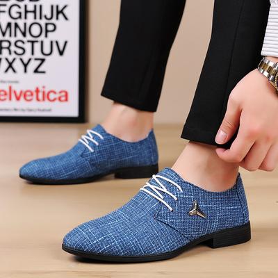 Scarpe Oxford da Uomo Marca di Lusso Scarpe Eleganti da Uomo Scarpe in Tela di Lino Traspiranti a Punta Scarpe Casual da Uomo d'Affari Taglia 38-48