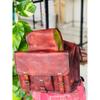 Real Brown Wax Leather COMBO Motorcycle Saddle Bag Panniers Tool Pouch Side Bag