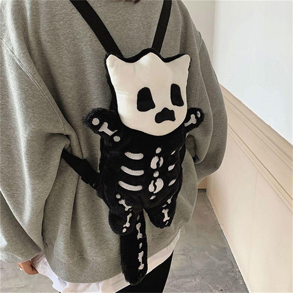 Shoulder Bag Furry Bag Winter Furry Bag Water Bottle Bag Doll Backpack Skull Plush Backpack