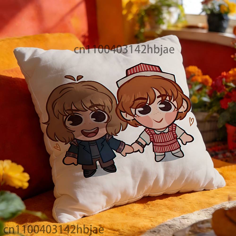 Rockie V-Vickie and R-Robin Pillow Case Print Polyester Fiber 40X40 Cm Home Sofa Throw Cushion Cover Decoration