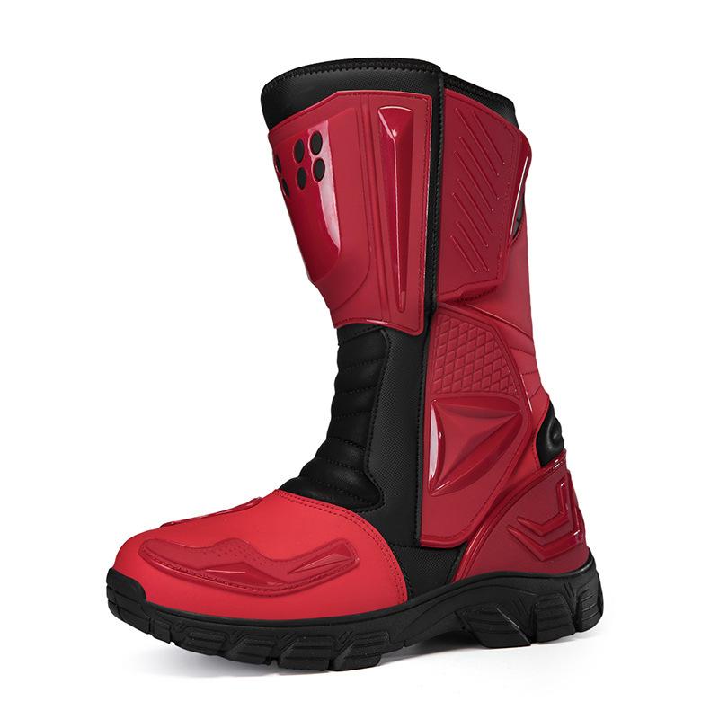 New Style High-top Mens Motorcycle Riding Boots Anti-slip Anti-scratch Motorcycle Racing Off-road Race Track Racing Boots