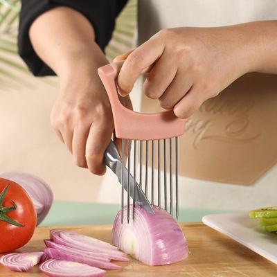 Onion Holder for Slicing Stainless Steel Prongs Rust-Resistant Vegetable Cutter for Potato