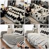 1/2/3Seater Print Chenille Sofa Throw Blanket Double-Side Anti-Wear Sofa Towel Camping Outdoor Blanket Tablecloth For Home Decor