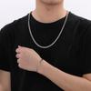 Keel Chain Bracelet, Hip Hop Street Stainless Steel Jewelry Buckle Encrypted Chain Men's Suit Jewelry