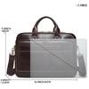 Retro Official Briefcase Top-grain Cowhide Business Handbag Computer Bag Multi-functional Horizontal Men's Bag