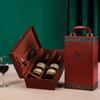 Scatola di Lusso Vintage in PU per Vino Scatola Porta Bottiglie Doppia in Pelle per Vino Rosso Custodia Portabottiglie Decorazione Anniversario Matrimonio Festa