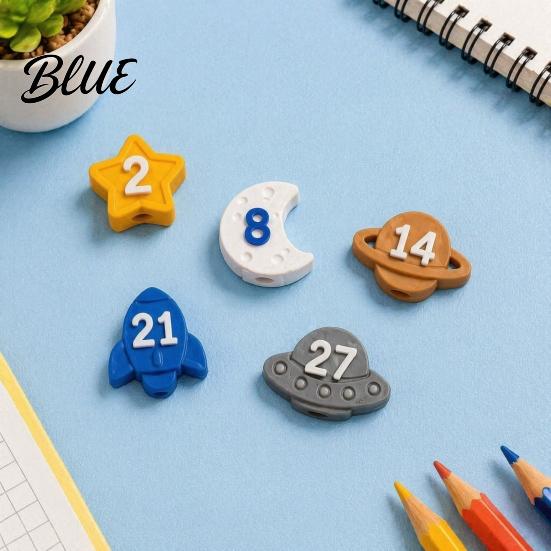 Organizing Tools for Wooden Pencils Cute Pencil Toppers Lovely Charms Pen Numbered Caps Primary School Toppers Decorations Supplies Classroom