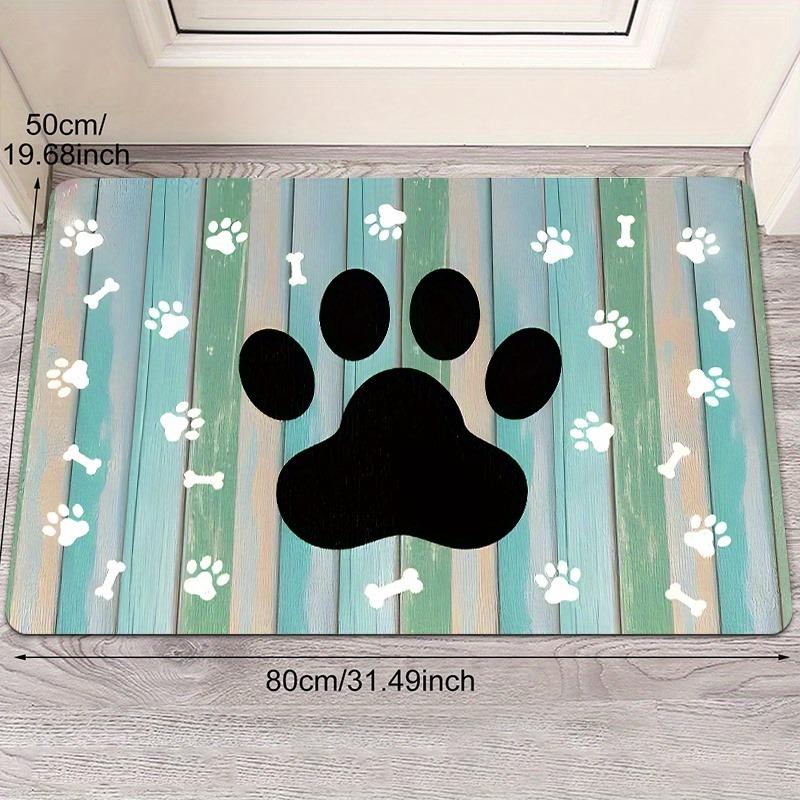 1PC Dog's Paw Pattern Pop Arts Design Door Mats Kitchen Rugs Non-Slip Home Bathroom Rugs Bath Mat Carpet for Sink Laundry Decor