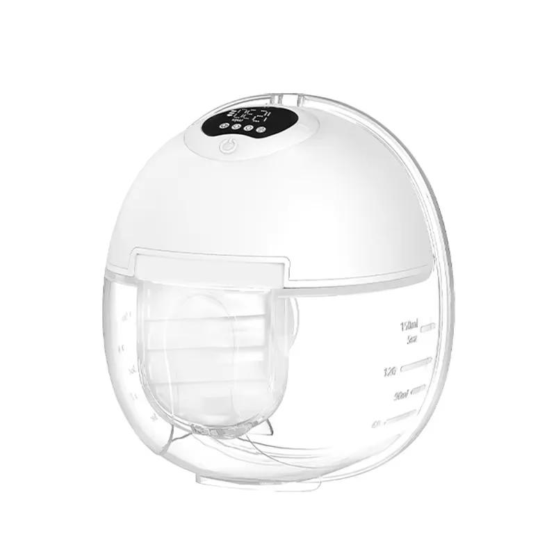 Moms High Suction Wearable Breast Pump Invisible Integrated Double Electric Breastfeeding Pump with Storage Bottlesrage Bottles