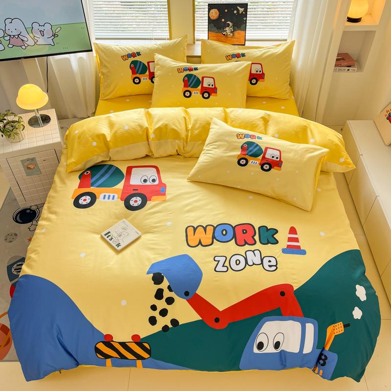 40S Percale Cotton School Pupil Space Dream Bedding Set duvet cover pillow case Single Full King Bed Linen Set