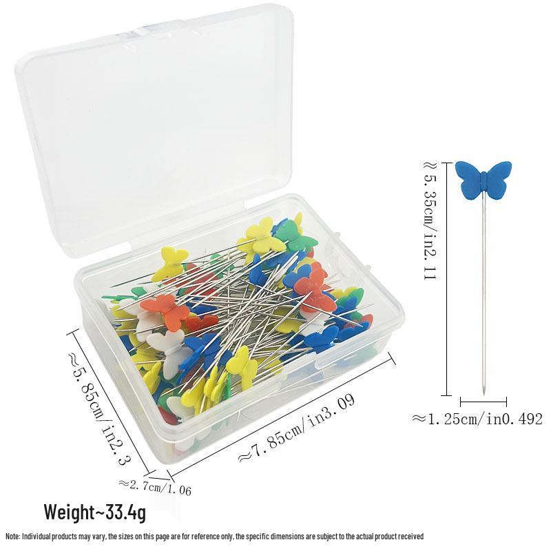 Sewing Patchwork Tools: Plum Blossom Flower Pattern Positioning Pins, 50pcs or 100pcs per Box