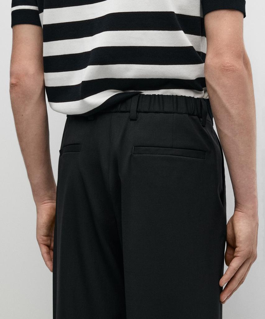 Masimodutti Cool Wool Blend Pintuck Pants