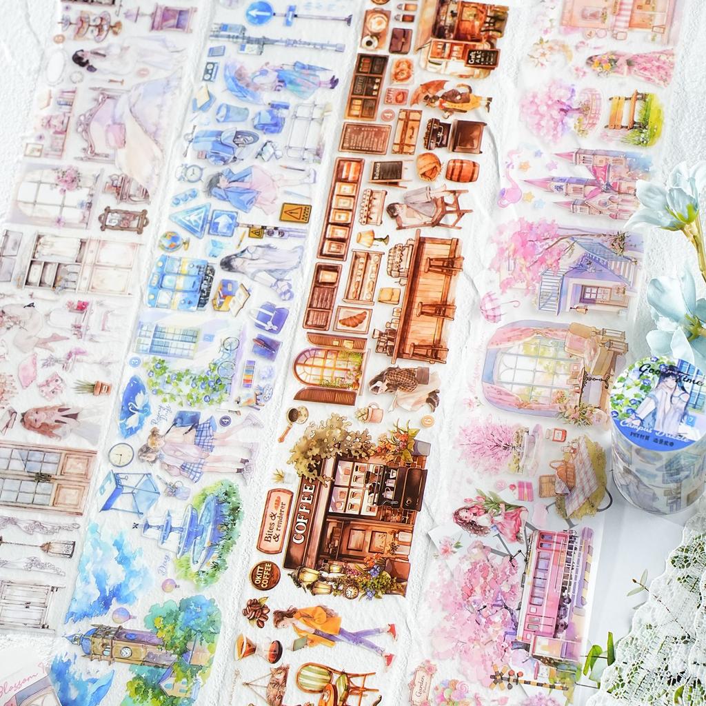 1pcs/1lot Decorative Adhesive Tapes Beautiful moments Junk Journal DIY Paper Japanese Masking Scrapbooking Stickers