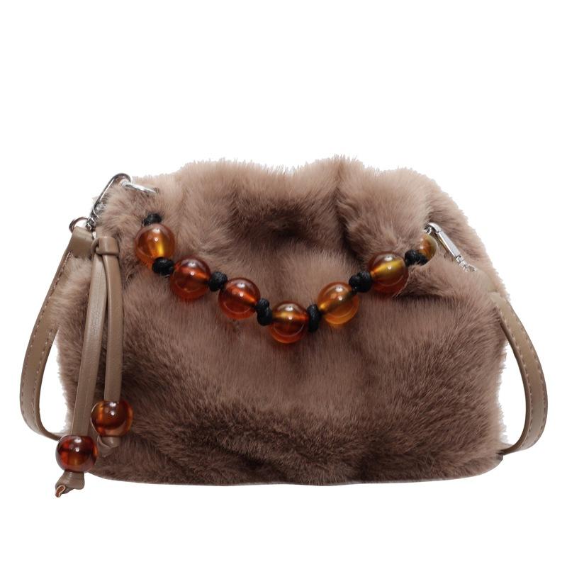 

Жіноча сумка Осінньо-зимова плюшева сумка-мессенджер з леопардовим принтом сумка-відро портативна сумка через плече для волосся