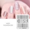 kads Placa de carimbo de unha Moda 093 Nail Art Design Unha Stencil Template Ferramenta de impressão
