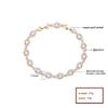 China Factory Top Design 18K Gold Plated Cubic Zircon Custom Charm Bracelet Fashion Jewellery Import Accessories