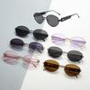 UV Protection Metal Frame Sunglasses Round Street Shooting Sun Glasses  Beach/Travel/Streetwear