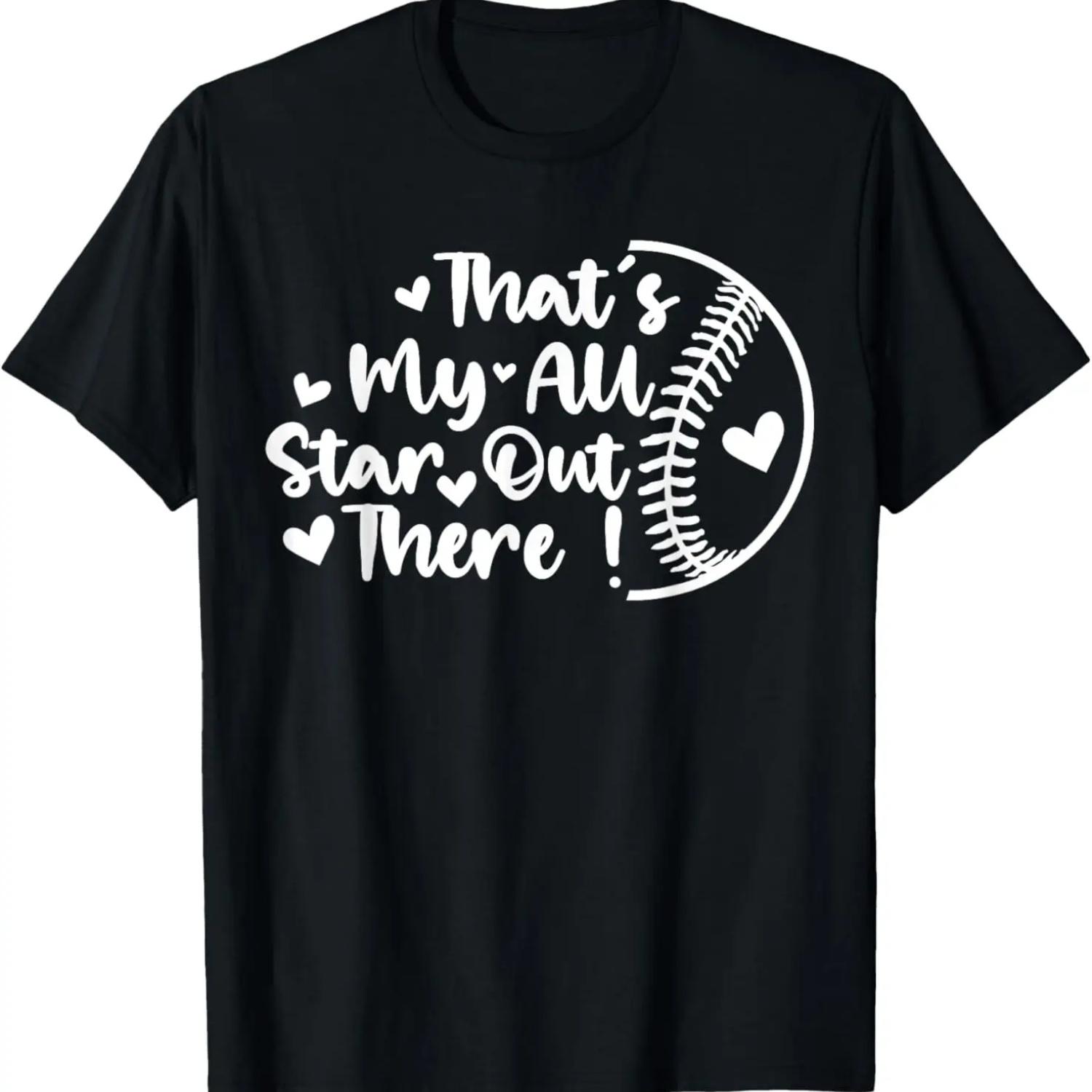 Это мой Звездный Игрок Там Бейсболист Мама Мама Папа Футболка S чёрный