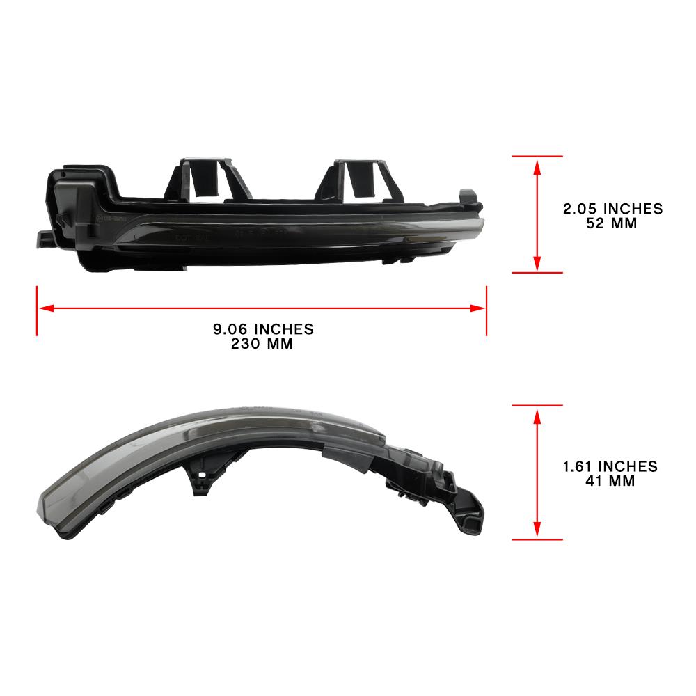 2x Smoked For Volvo XC40 XC60 XC90 S V Series Sequential Dynamic Led Side Mirror Marker Turn Signal Assy Kits Blinkers 31498601