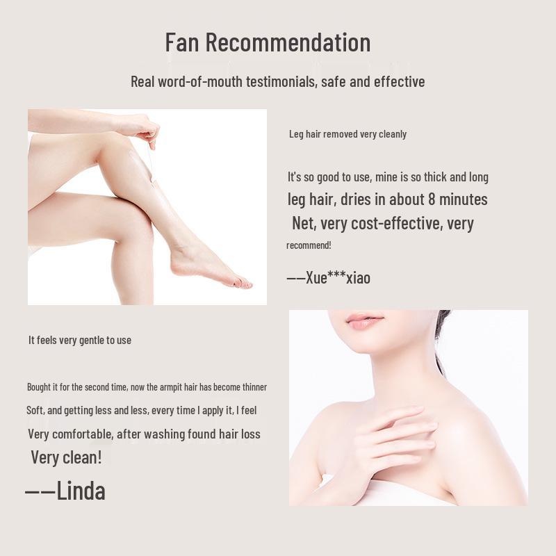 Han Ji Gentle Cleansing Depilatory Cream 60g - Painless Hair Removal for Armpits, Hands, and Legs, Suitable for Men and Women