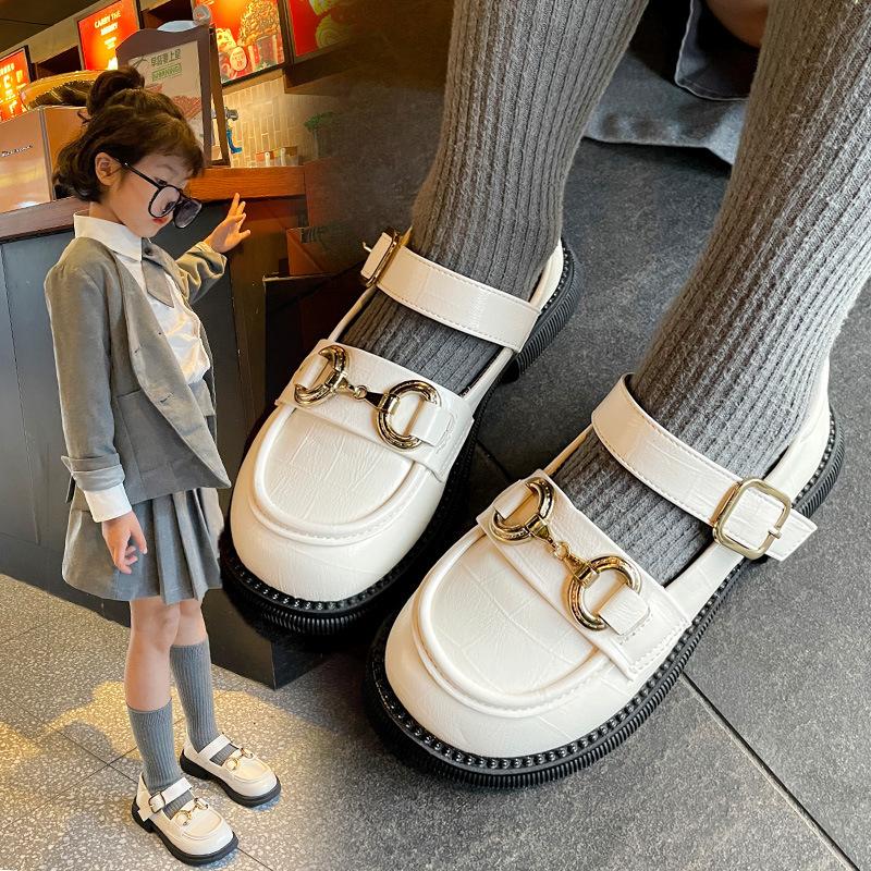 New Girl Little Shoes Leather Girl Highgrade Korean Princess Shoes Platform Trend Casual Single Shoes
